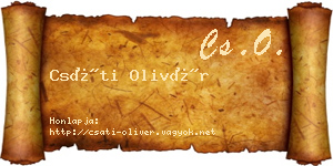 Csáti Olivér névjegykártya
