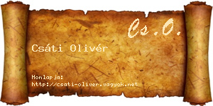 Csáti Olivér névjegykártya