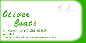 oliver csati business card