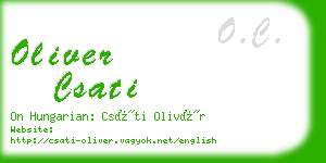 oliver csati business card